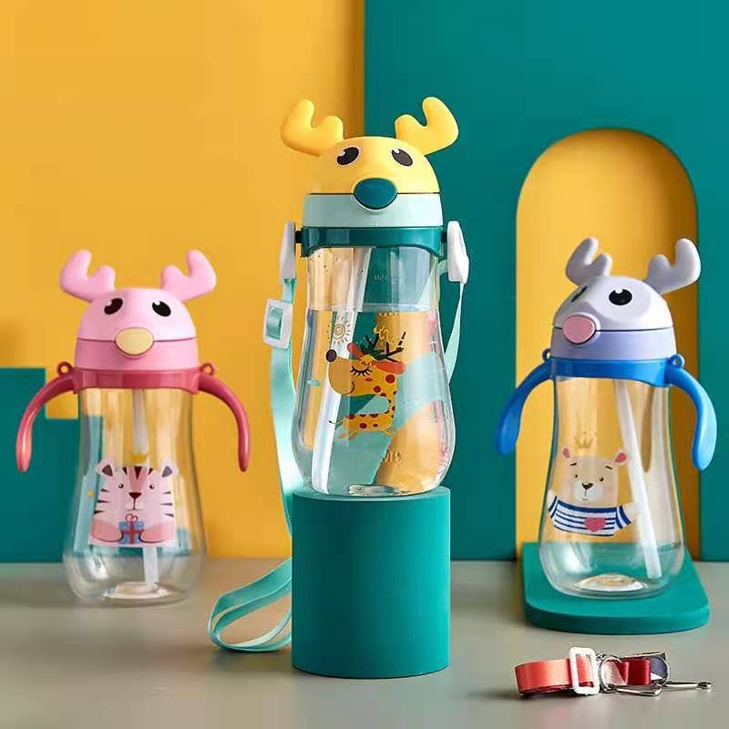H2deek Deer-Antler Kids Bottle — Tritan · Kids + Sleeve kids drinkware for private label