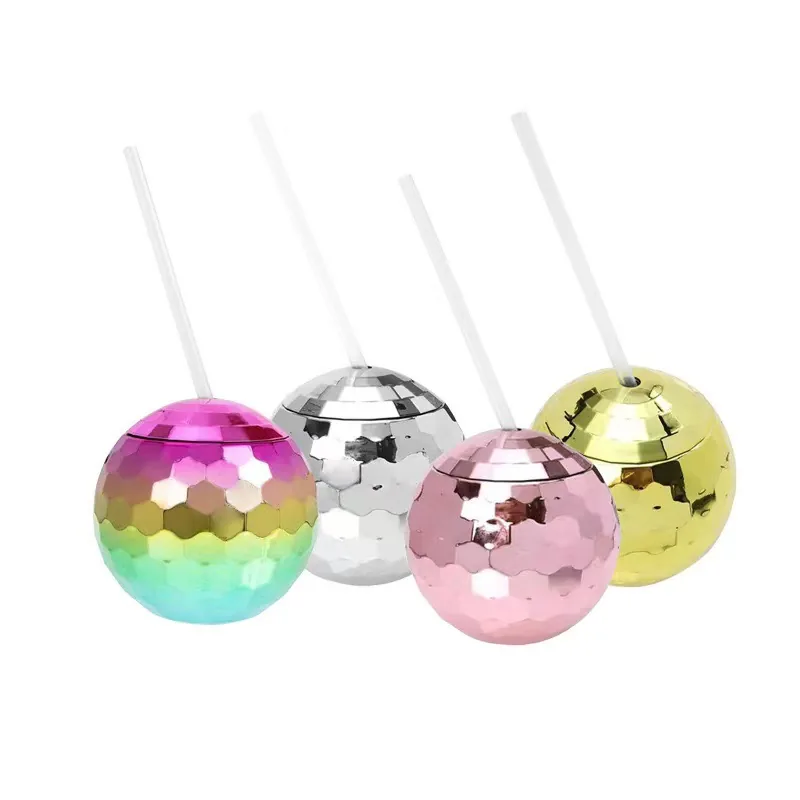 H2deek Disco-Ball Straw Cup — PET · Novelty, factory catalog photo