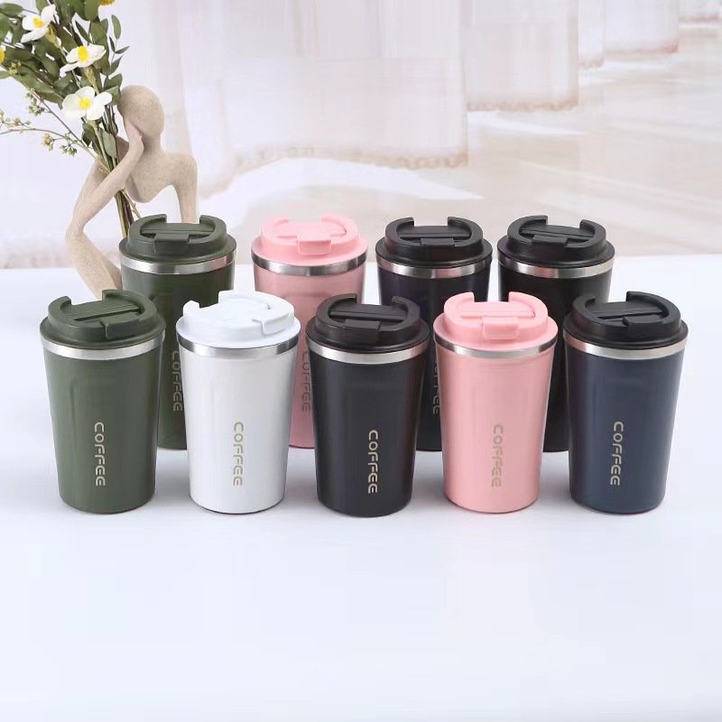 H2deek embossed steel reusable coffee cups — corporate gift and promotional drinkware range