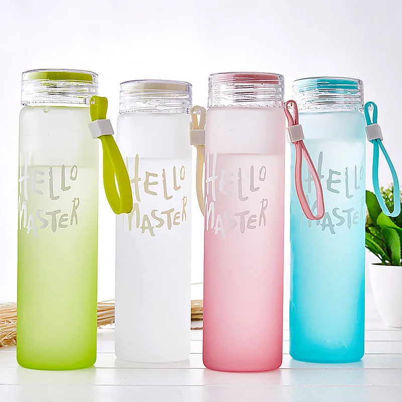 H2deek Frosted Glass Water Bottle — Glass · 400ml, factory catalog photo