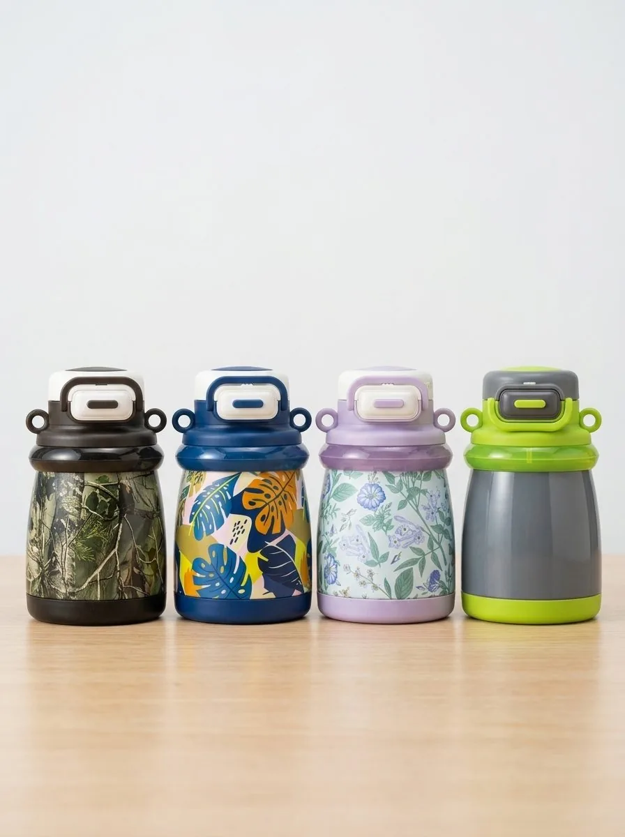 H2deek Kids Straw Thermos — SS304 · Sling Strap kids drinkware for private label