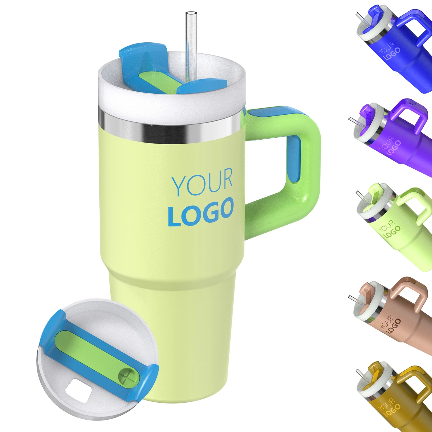 2025 18/8 double wall 20oz american style stainless steel vacuum insulated kids tumbler cup with handle straw