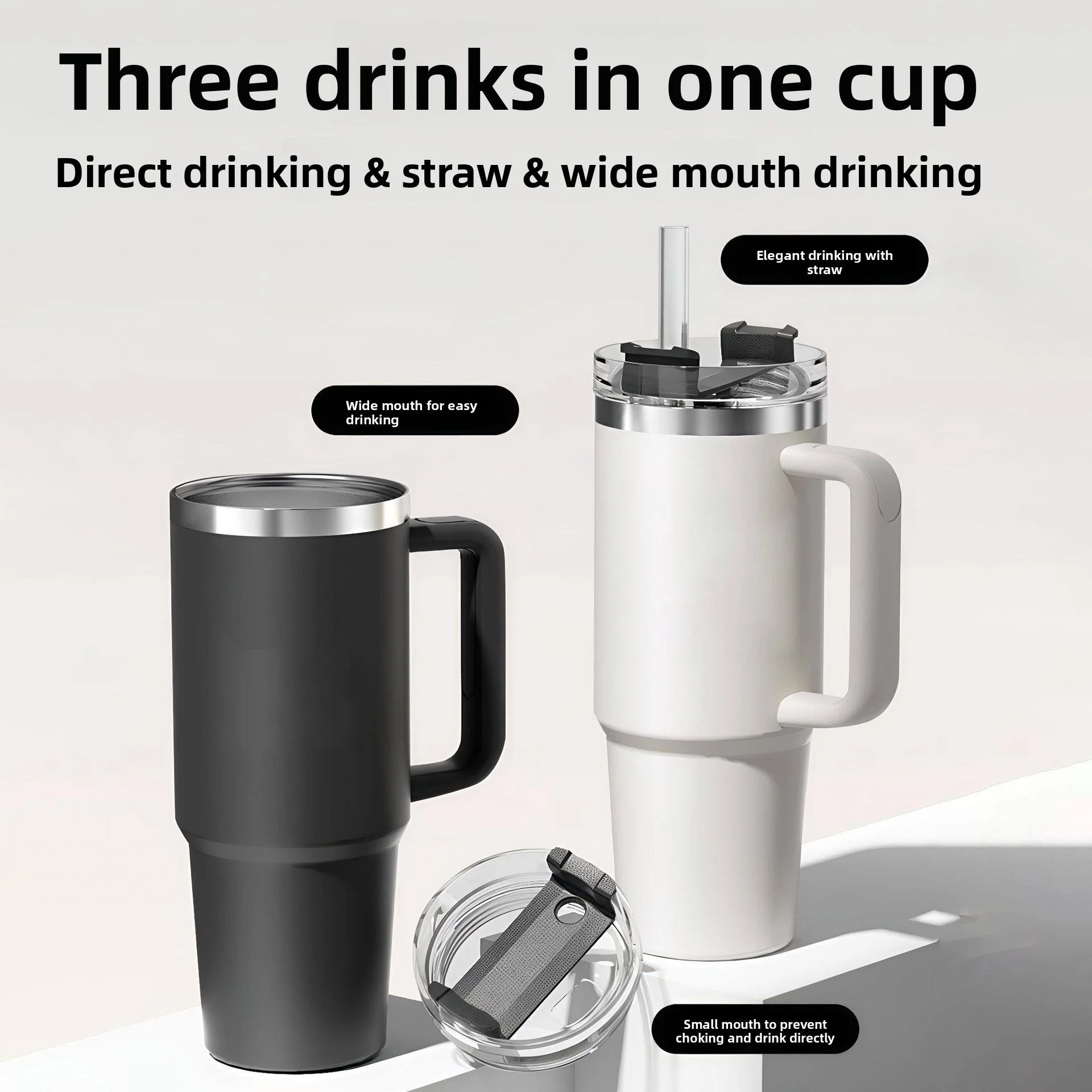 stocked classic coffee mug thermal glasses 304 stainless steel insulated tumbler with straw lids cup 40oz tumbler with handle