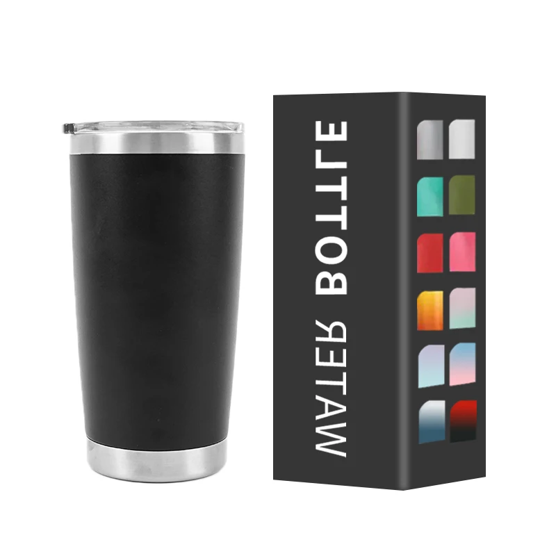 custom logo 20oz metal hot cold drink beer cup stainless steel vacuum insulated tumbler coffee travel mug