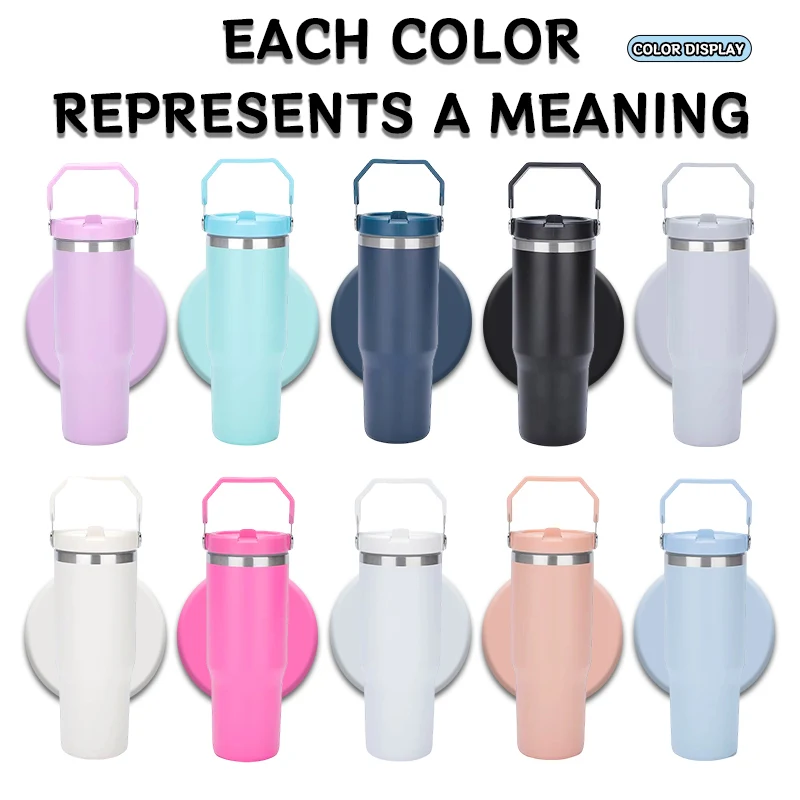 borge 30oz 20oz double wall stainless steel vacuum travel car mug cup tumbler with handle and straw wholesale bulk