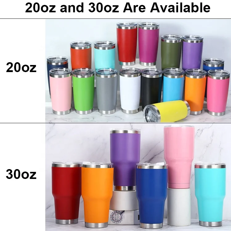20oz 30oz double wall vacuum insulated travel coffee mug tumbler stainless steel tumbler thermos cup mug