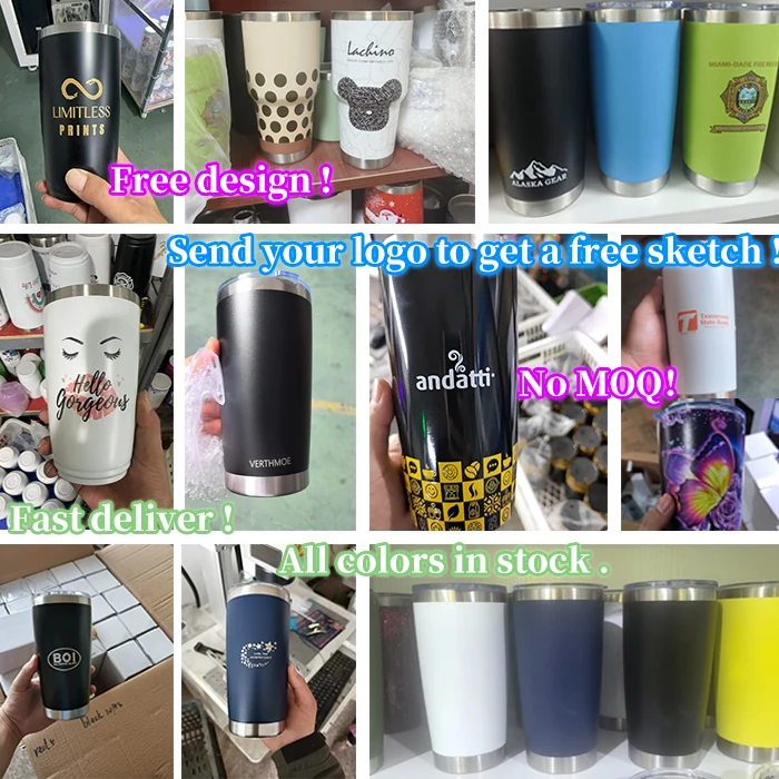 zp custom logo 30oz powder coated stainless steel tumbler vacuum insulated 20oz car tumbler with slider lid and straw