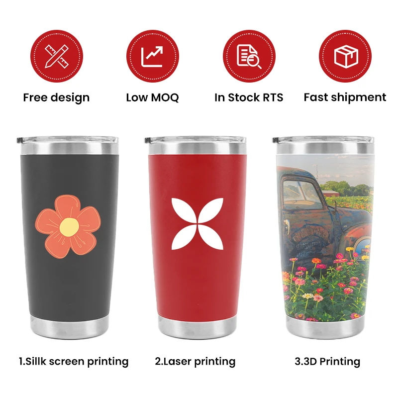 custom logo 20oz metal hot cold drink beer cup stainless steel vacuum insulated tumbler coffee travel mug