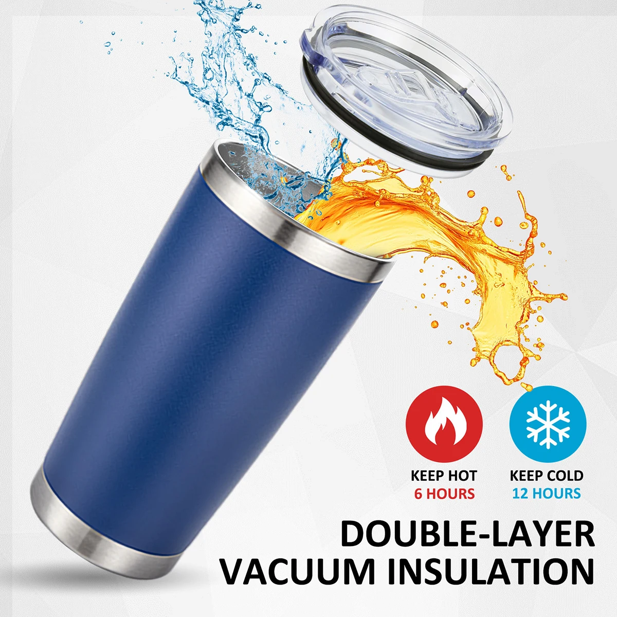 custom logo 20oz insulated double wall travel coffee mugs powder coated party cup stainless steel tumbler for laser engraving