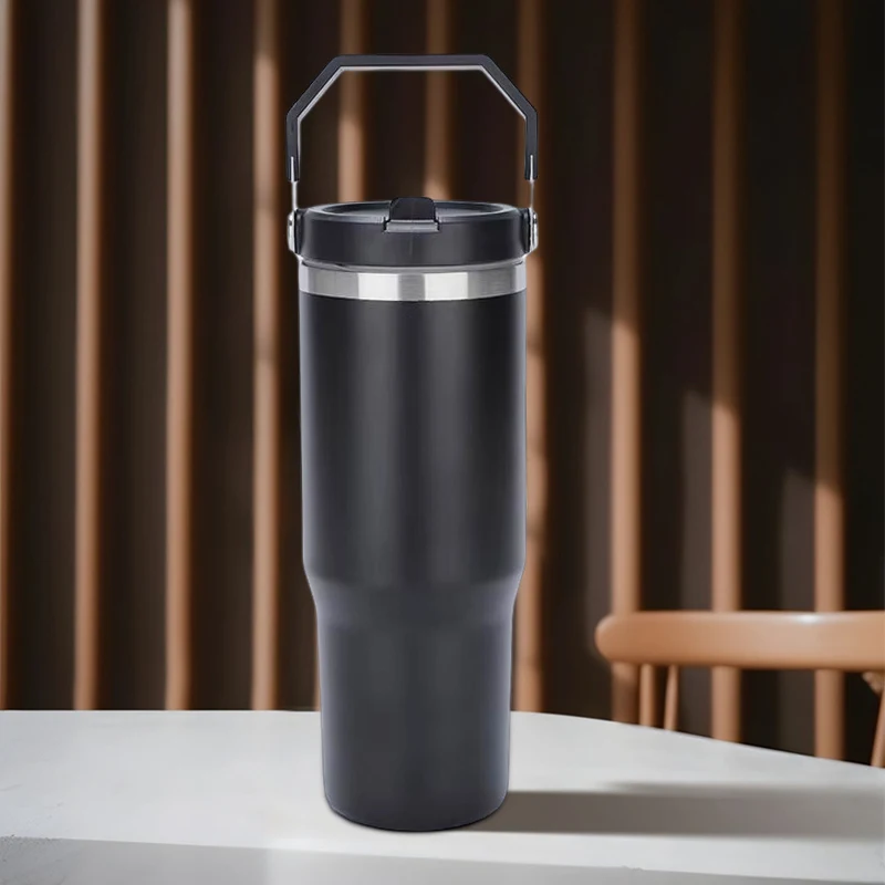 borge 30oz 20oz double wall stainless steel vacuum travel car mug cup tumbler with handle and straw wholesale bulk