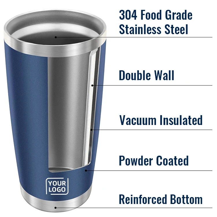 20oz 30oz double wall vacuum insulated travel coffee mug tumbler stainless steel tumbler thermos cup mug