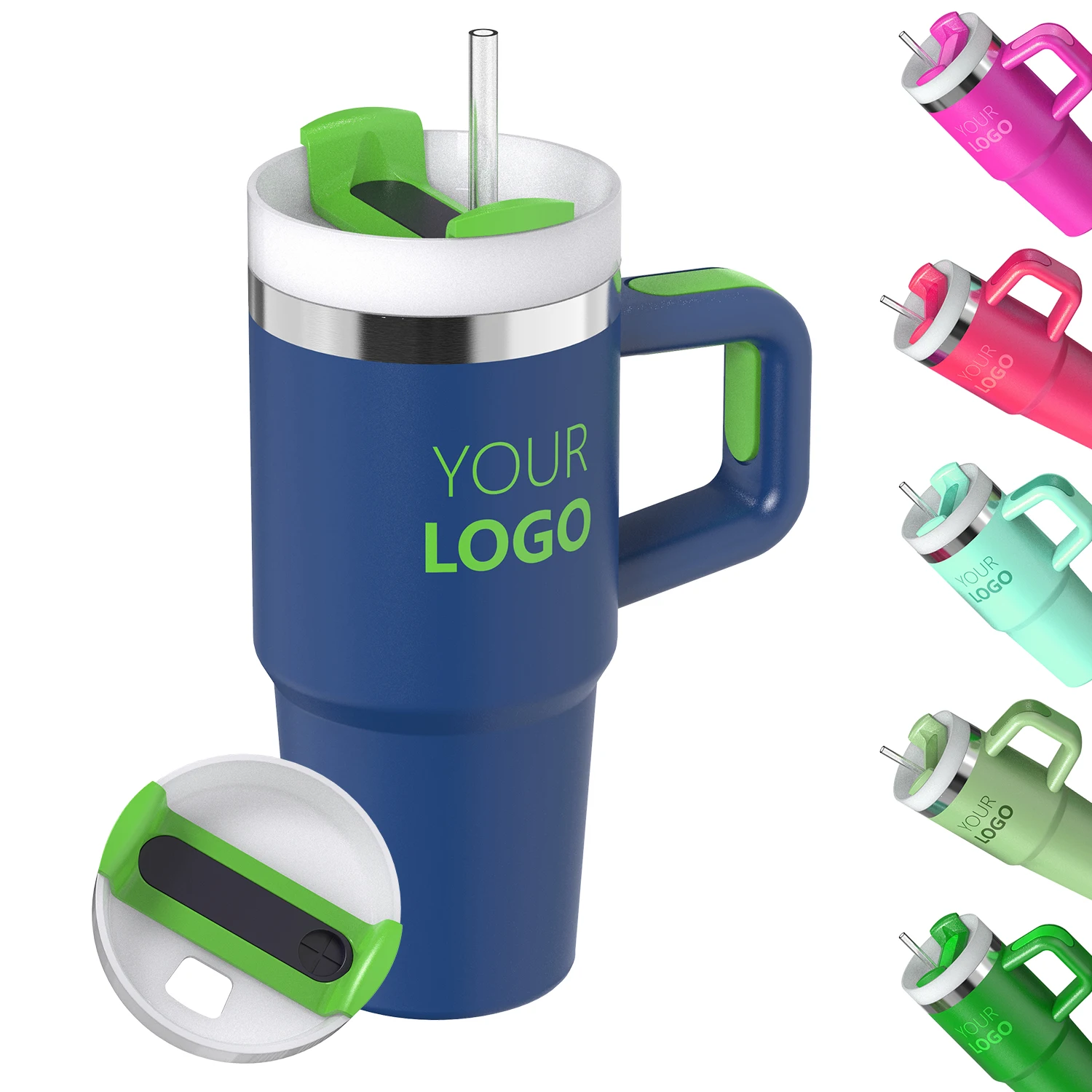 2025 18/8 double wall 20oz american style stainless steel vacuum insulated kids tumbler cup with handle straw